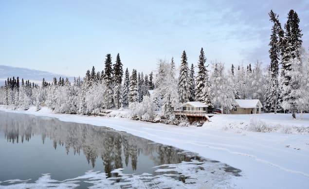Fairbanks Alaska in winter