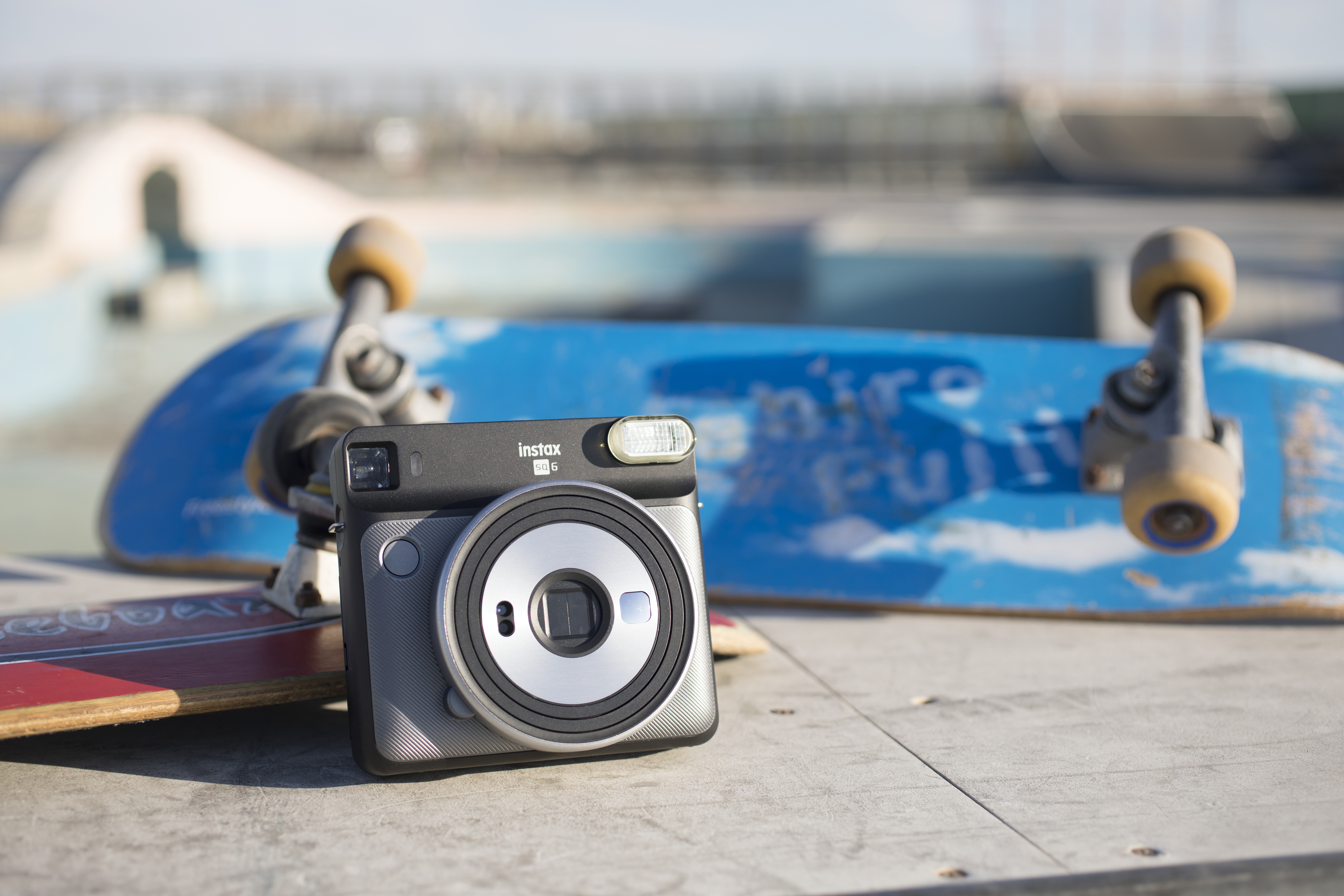 Instant camera by skateboard