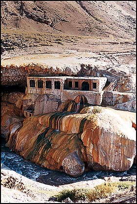 Ancient spa ruins at Puente del Inca