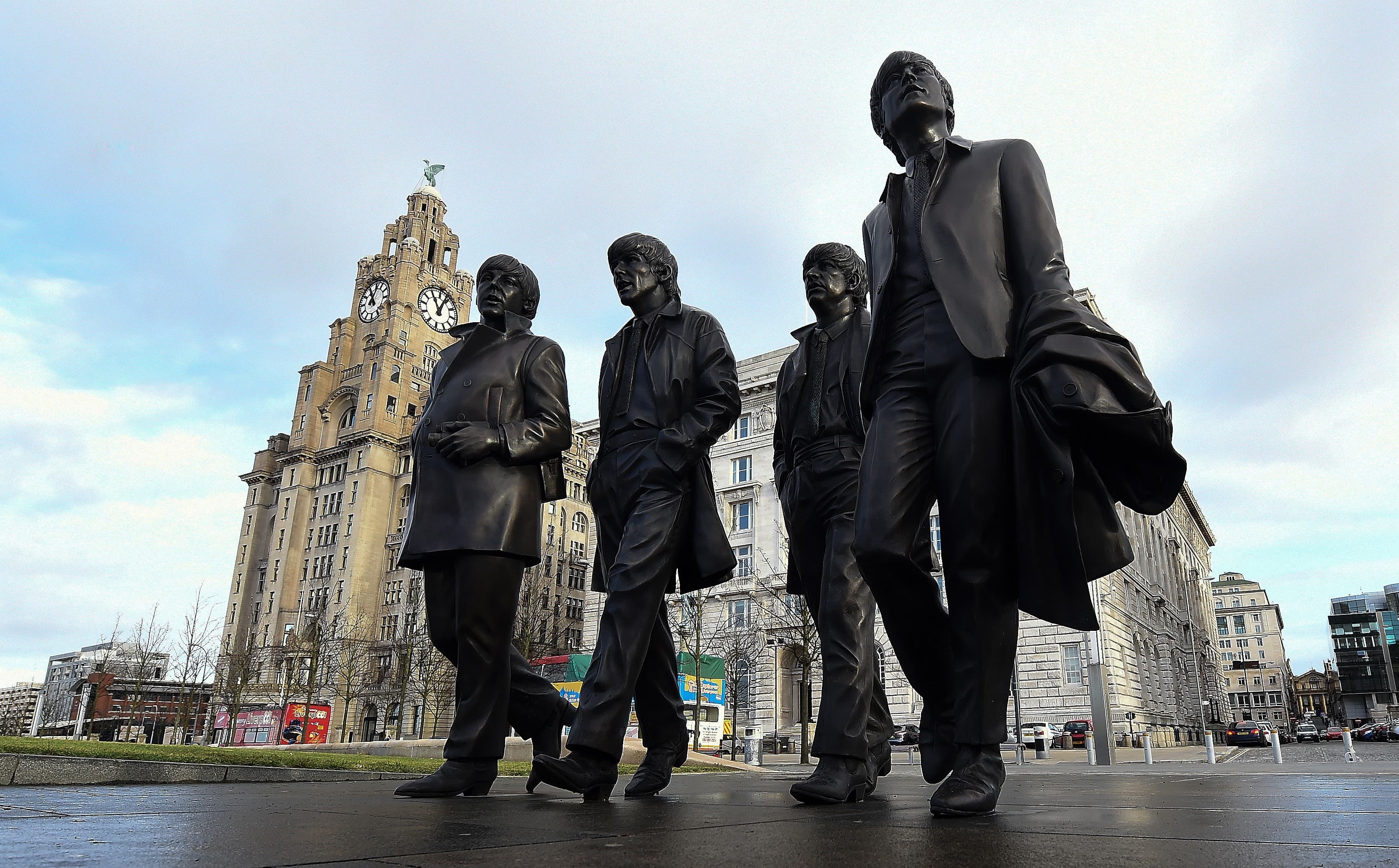 A statue of the Beatles