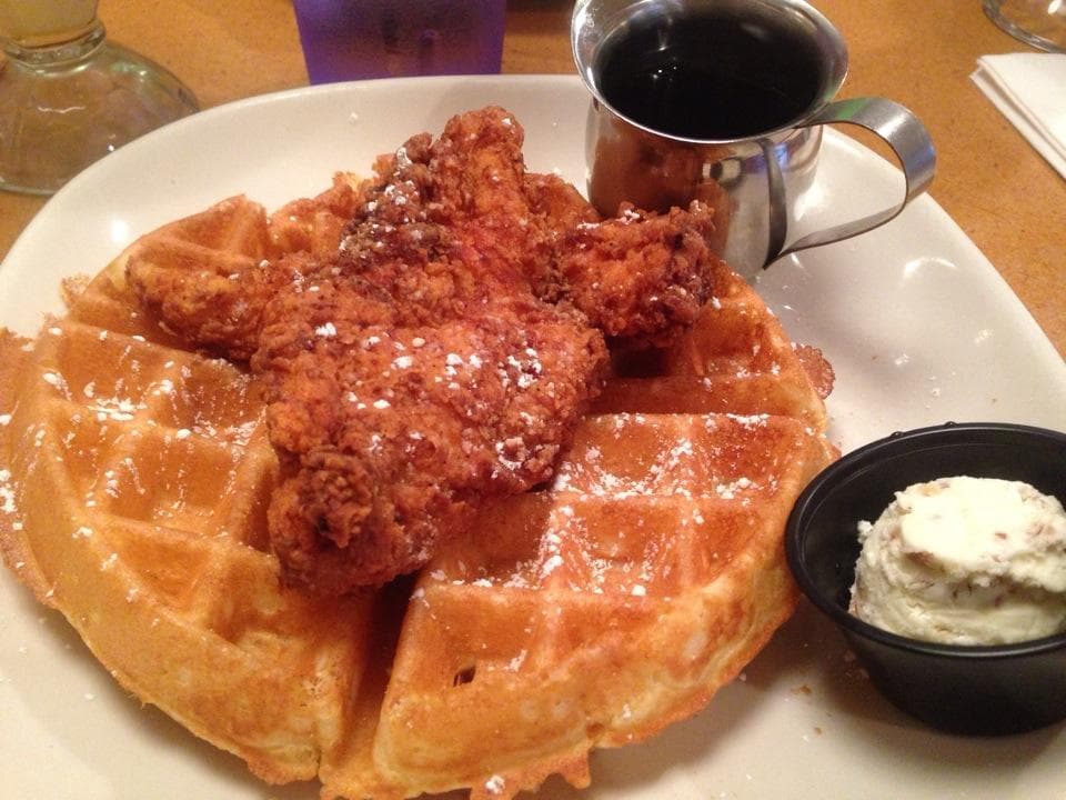 Chicken and waffles at Phillips Avenue Diner in Sioux Falls, South Dakota