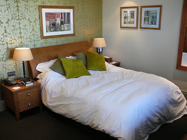 comfy hotel bed