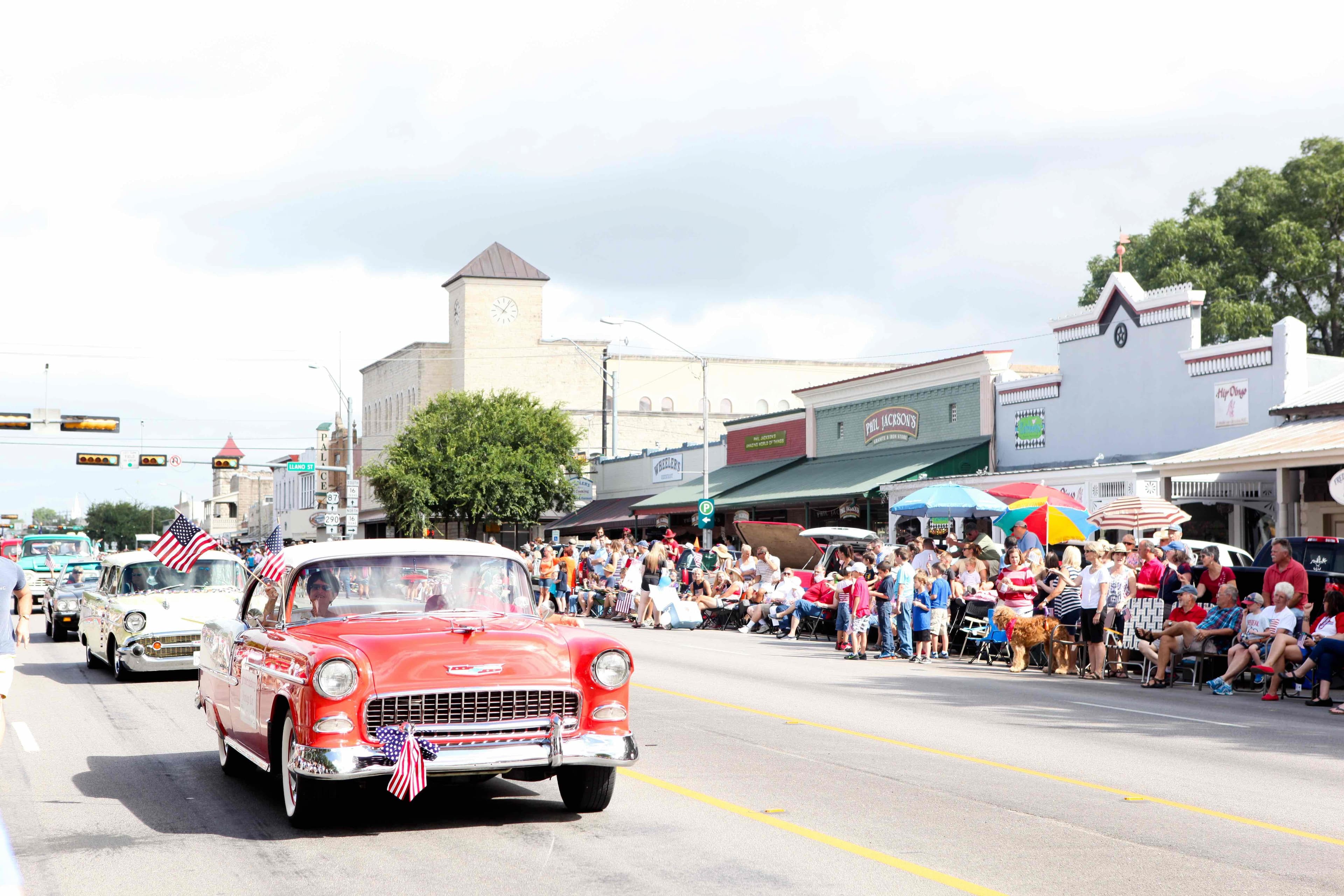 Fourth of July Main Street Parade credit Claire Mc Cormack Fredericksburg TX small