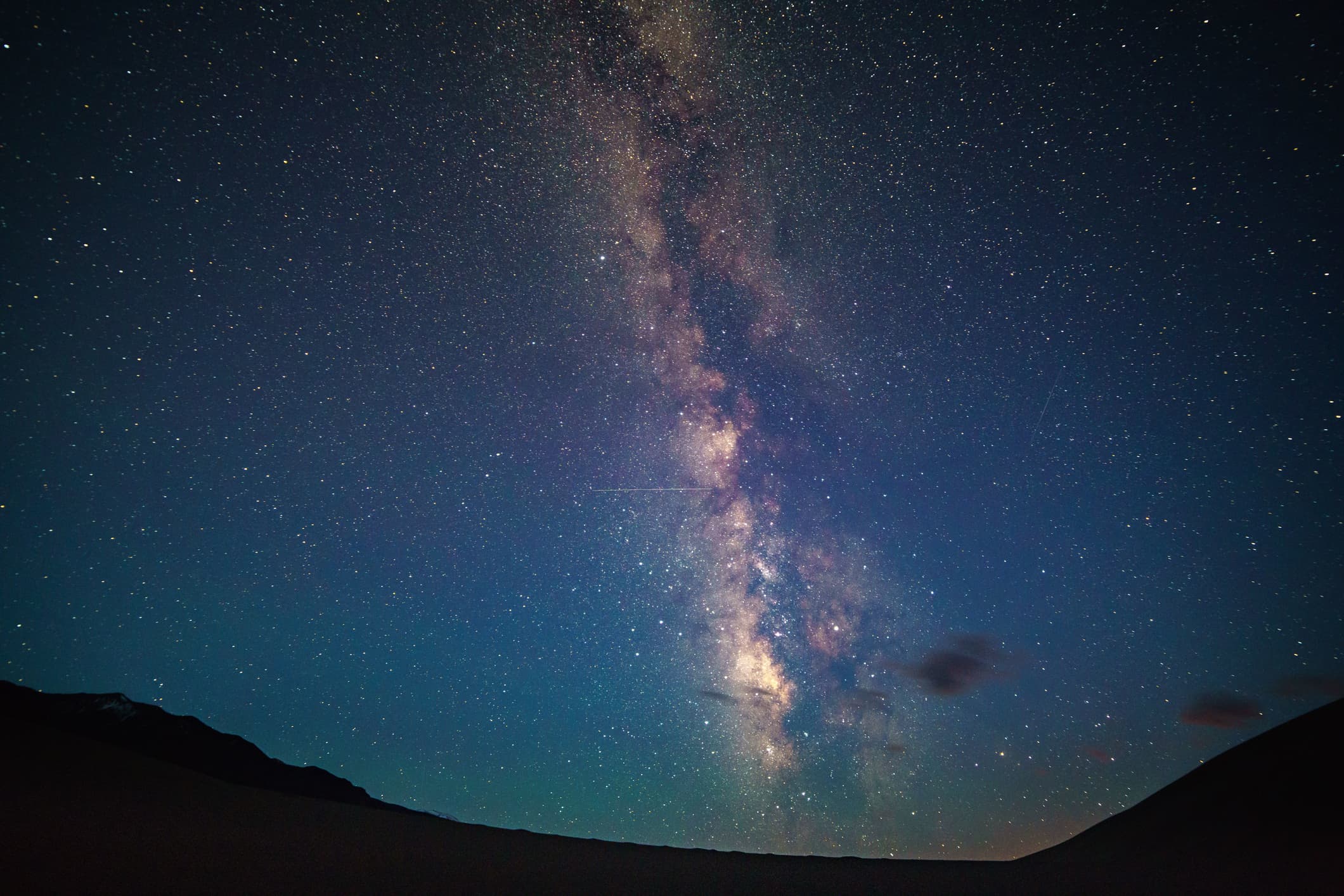 View of the night sky in Great Sand Dunes National Park