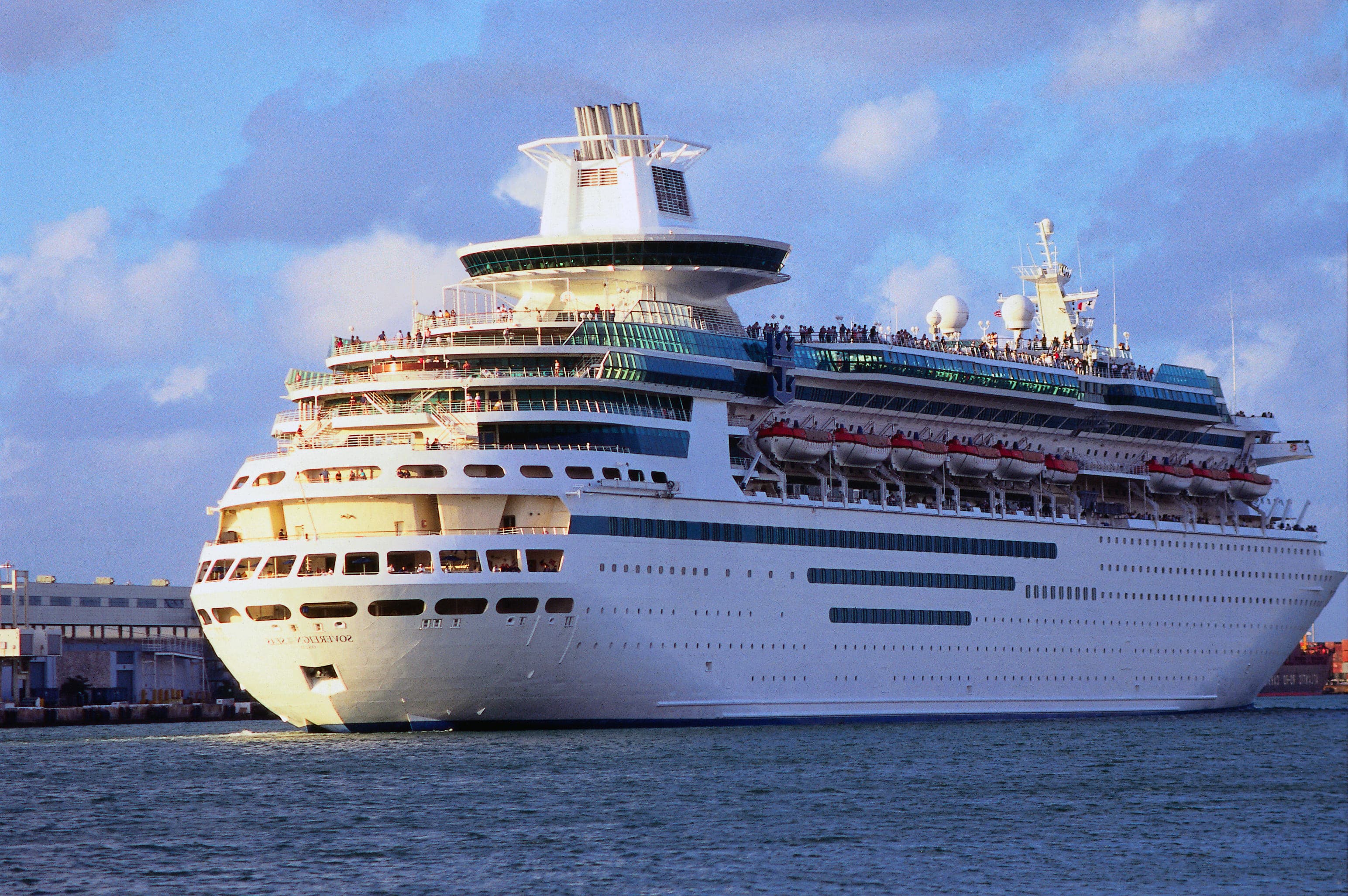 A Cruise ship in the port of Miami - Florida