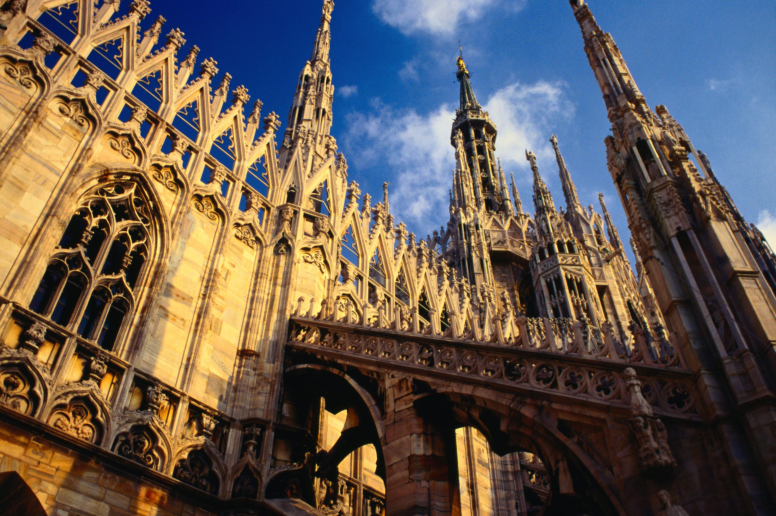 Detail of Duomo Cathedral in Milan Italy