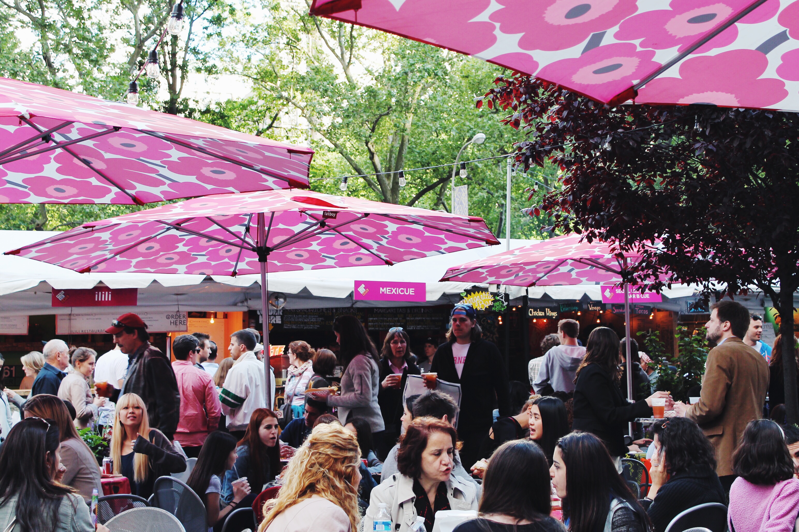 open air food markets in New York City
