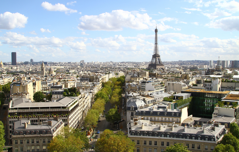 Eiffel Tower aerial view