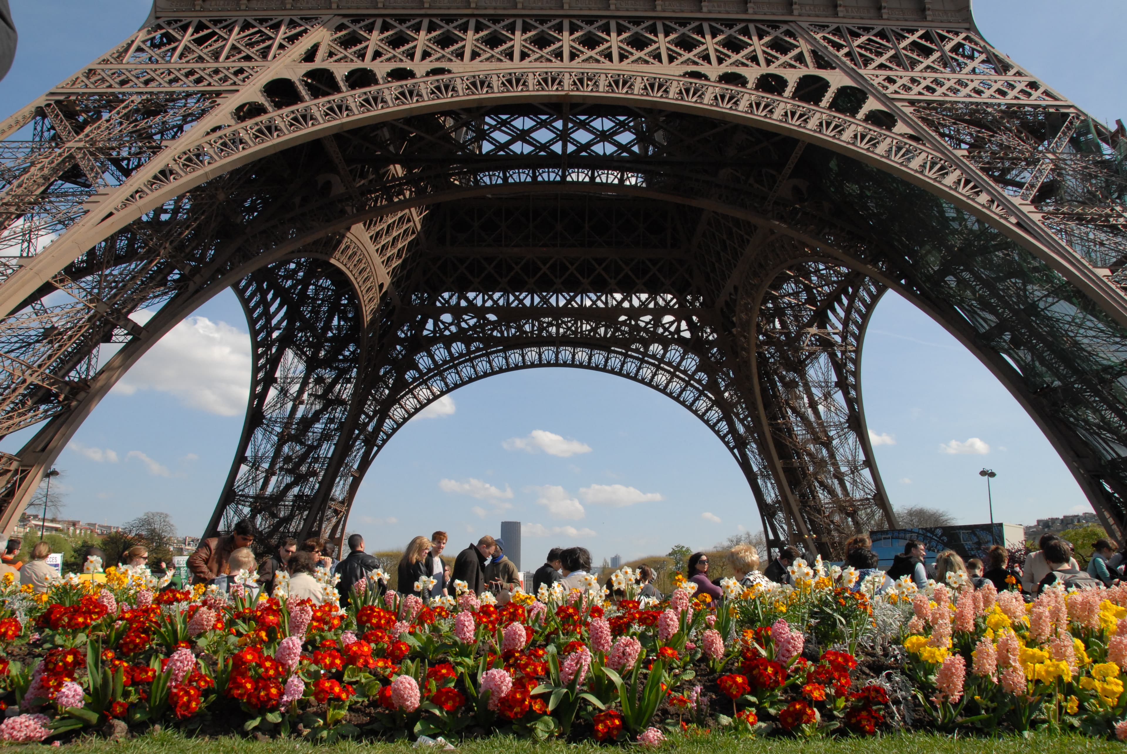 The Eiffel Tower in Paris in the spring