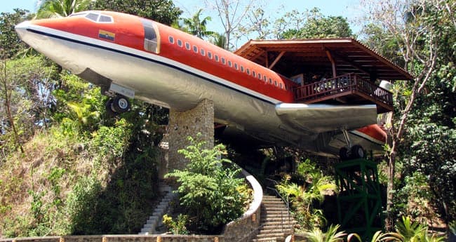 A refurbished 1965 Boeing 727 airframe&mdash;that looks as if it's crashed into the Costa Rican jungle&mdash;is now part of the Hotel Costa Verde