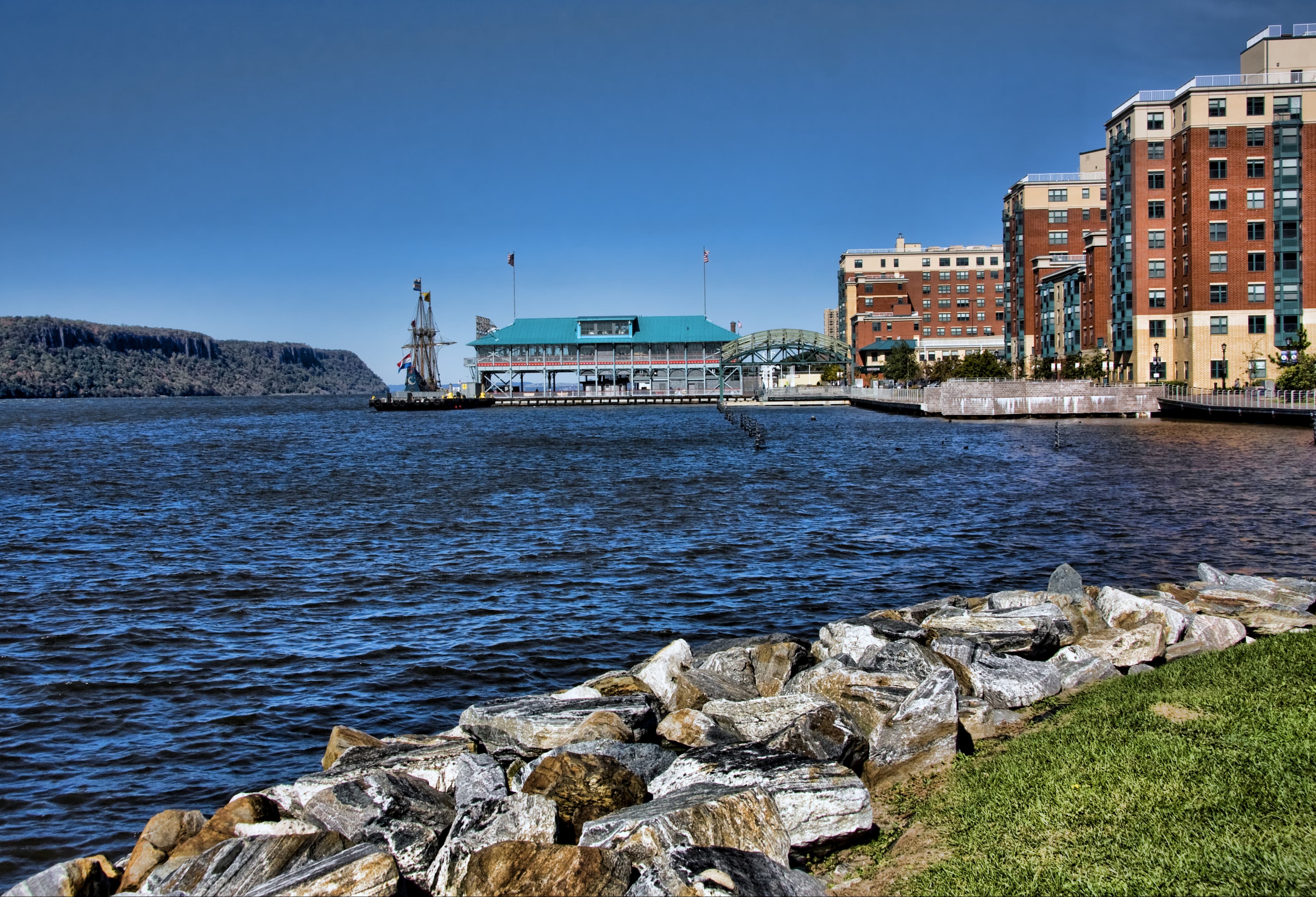 scenic, view, yonkers, new york, hudson, waterfront