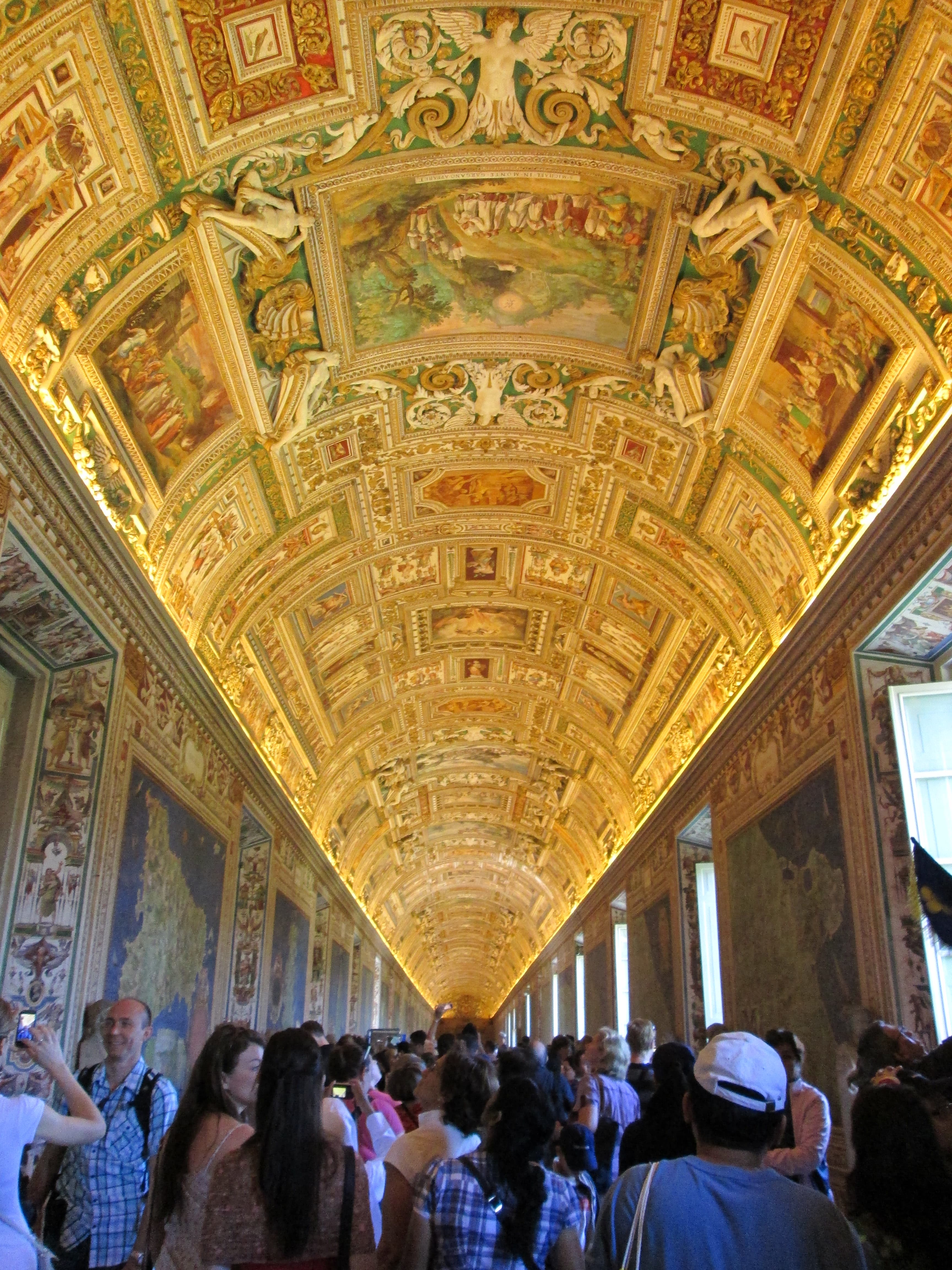 The Ceiling of the Sistine Chapel in Rome, Italy