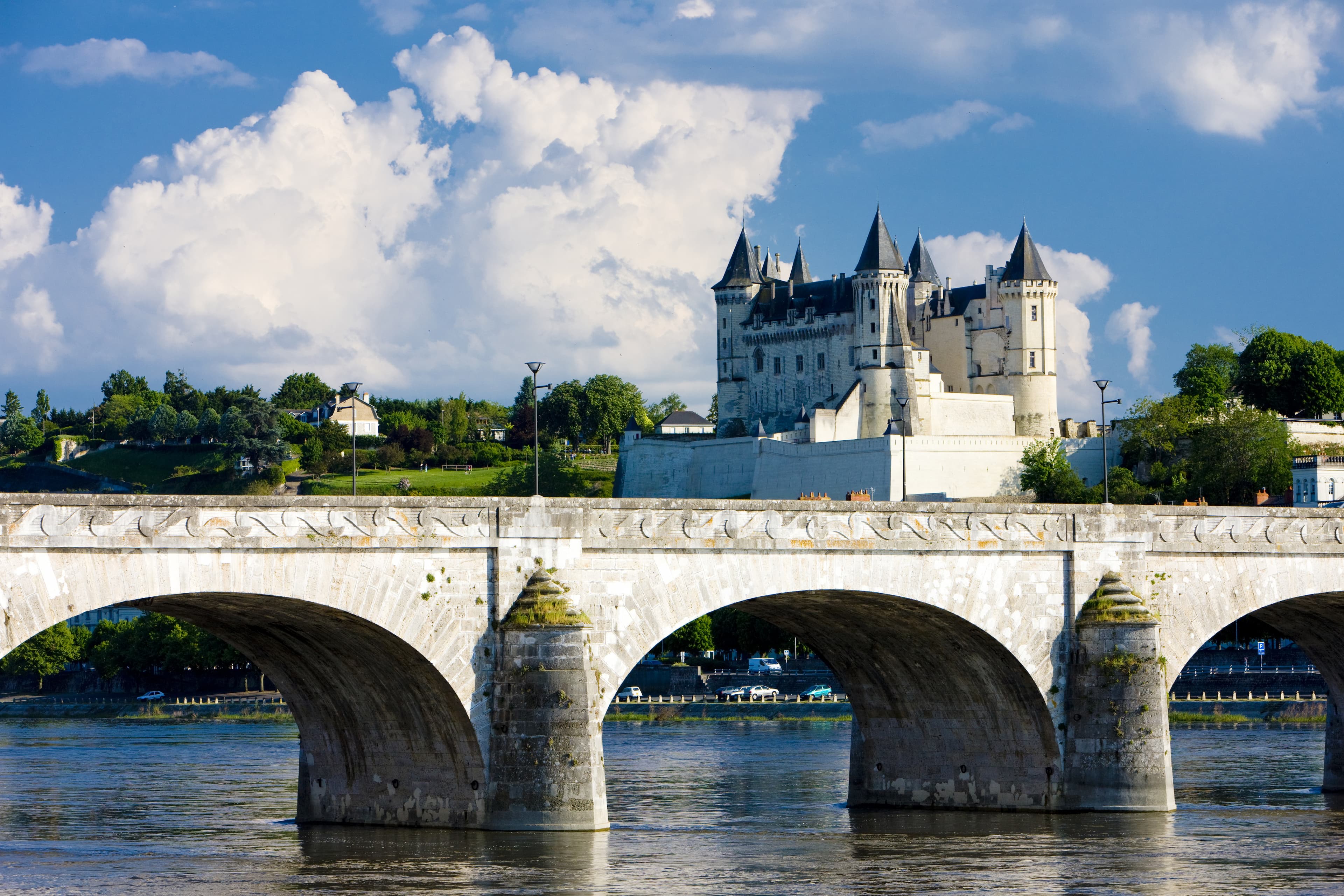 The beautiful town of Saumur in France