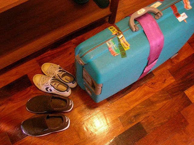 Suitcase ready to go