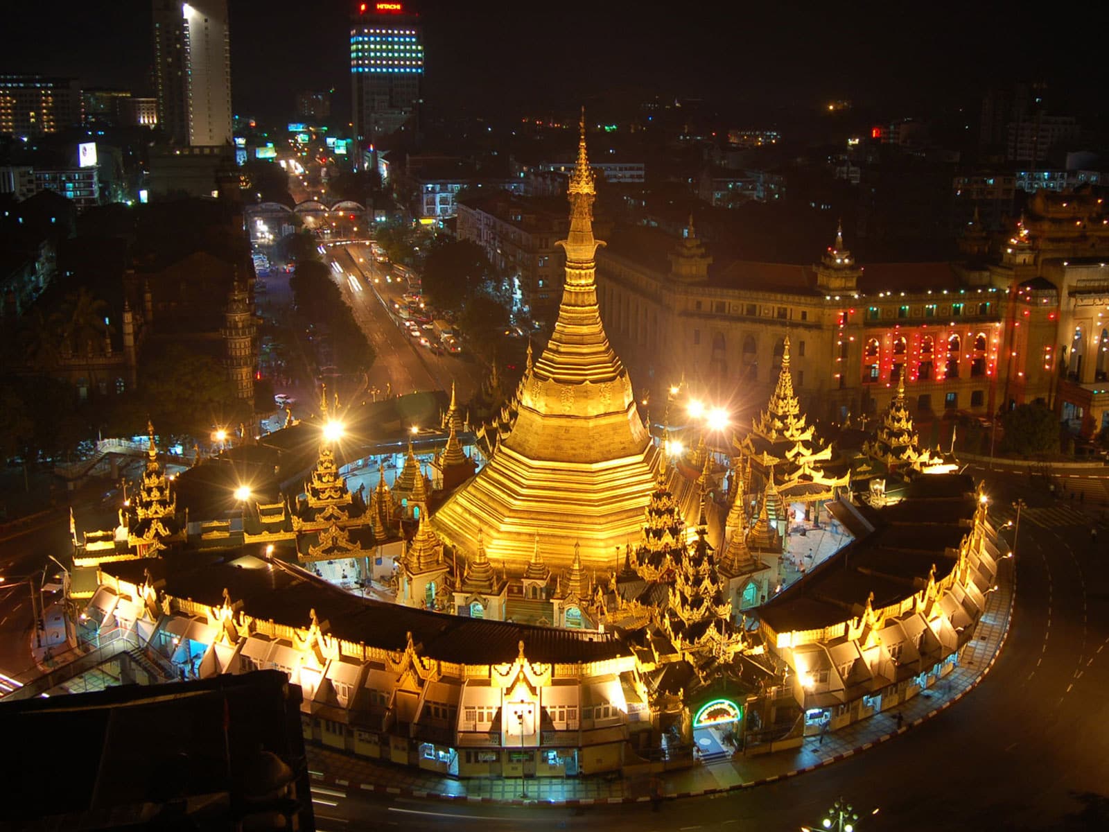 Sule Pagoda in Yangon, Myanmar