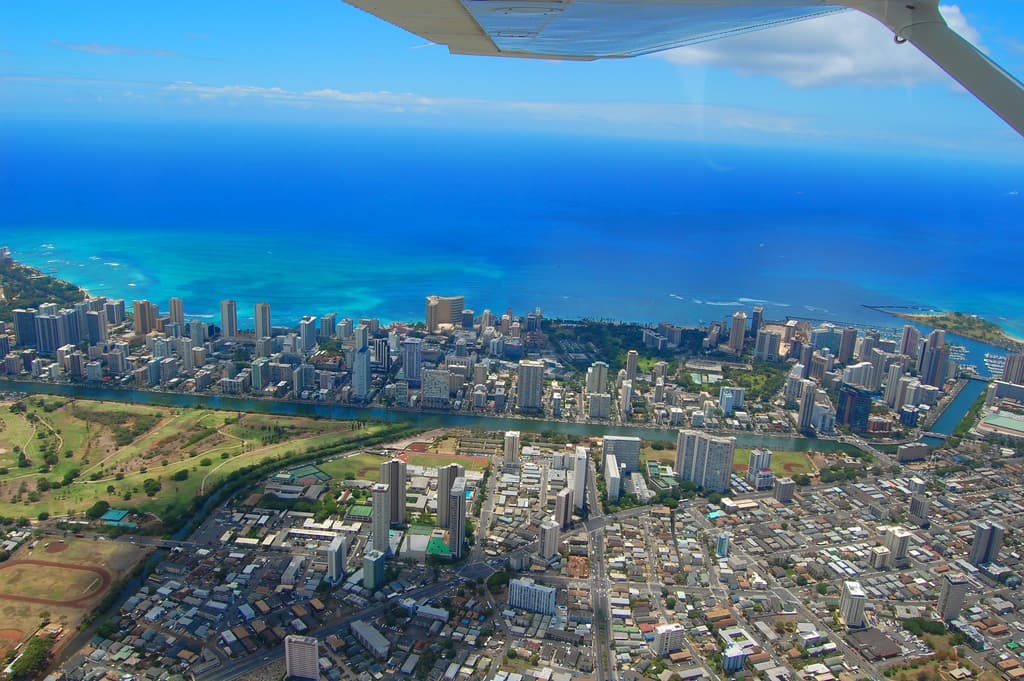 View of Hawaii from above