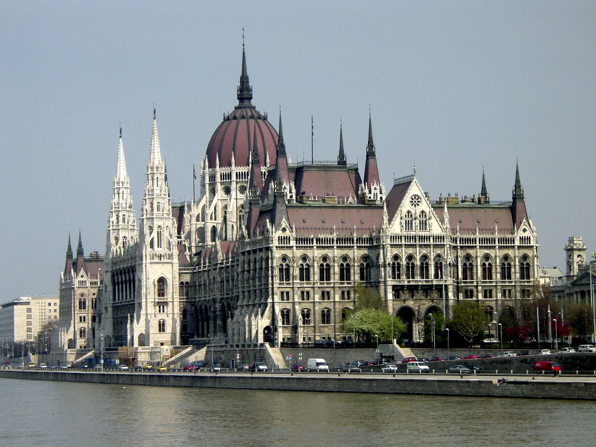 View of Parliament from the Danube River in Budapest